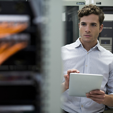Image of man with a laptop